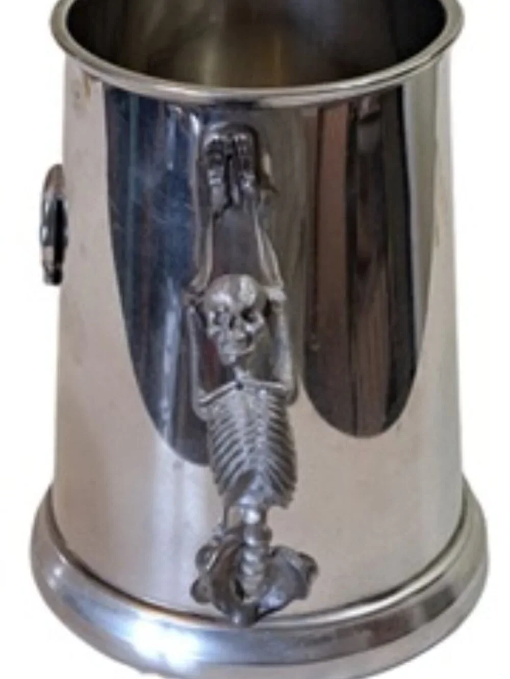 Pewter Skull Head Sheffield Beer Mug/Stein
